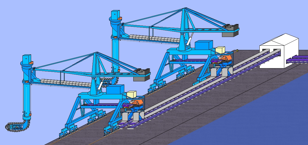 Bucket-chain CSU equipment layout